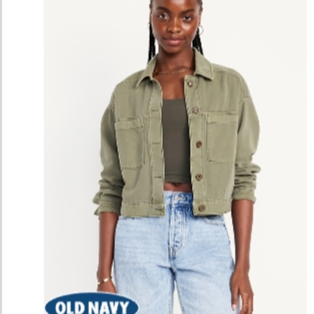 Womens Green Utility Jacket